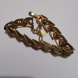 Monet Gold Leaf Design Bracelet
